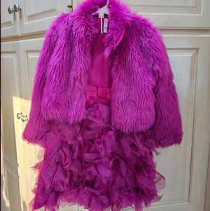 Marchessa dress with fur coat